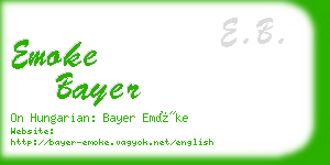 emoke bayer business card